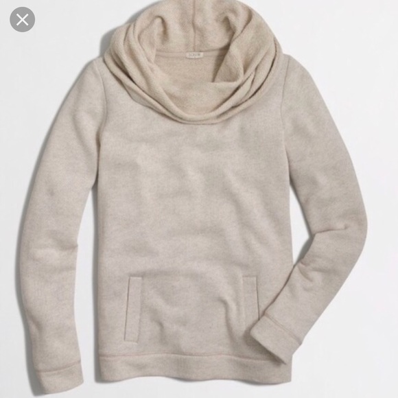 J. Crew Sweaters - JCrew Funnel Neck Oatmeal Sweater Sweatshirt S